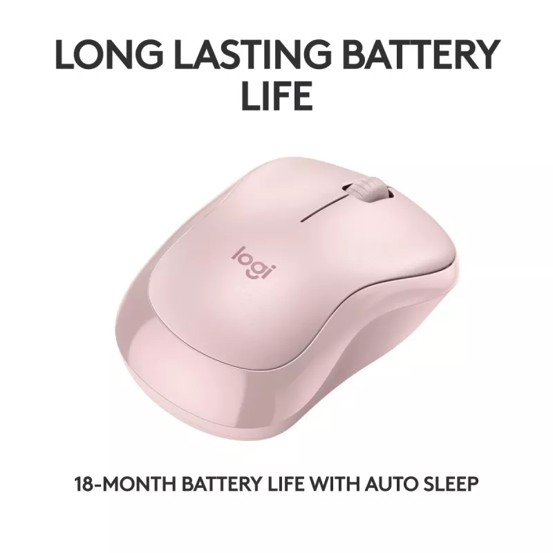 LOGITECH M240 tichá myš - Bluetooth - ružová