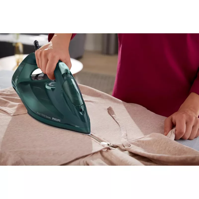 Philips 7000 series DST7050/70 žehlička parná žehlička SteamGlide Elite žehliaca plocha 2800 W zelená