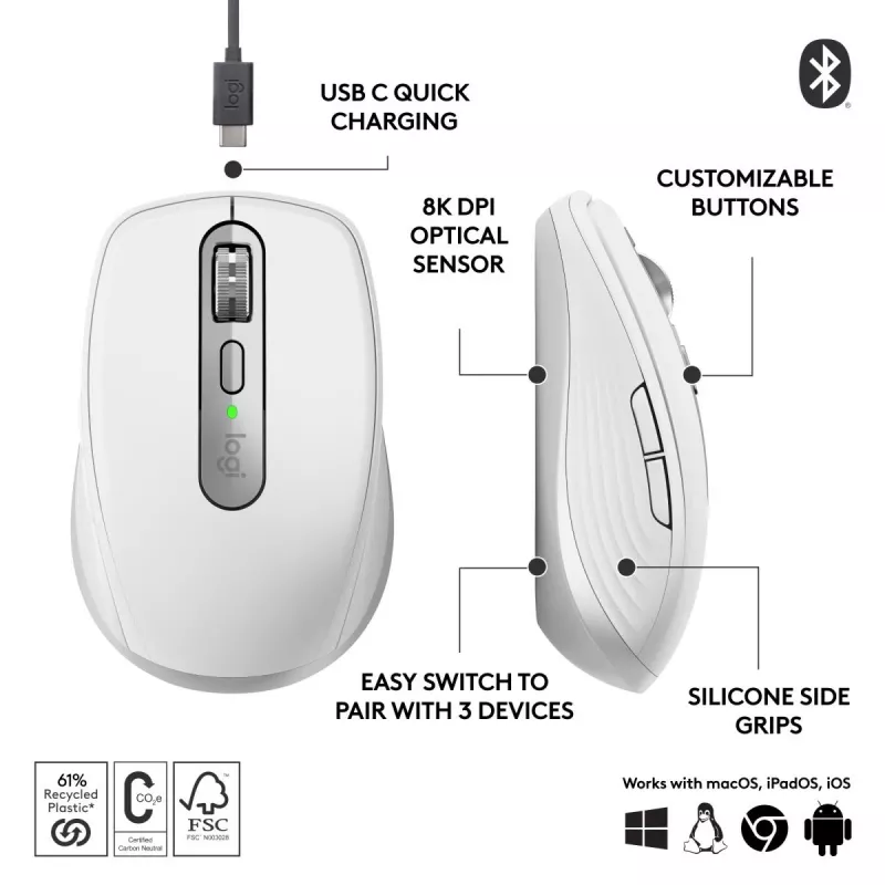 LOGITECH Mx Anywhere 3s For Business - svetlosivá - Emea28-935