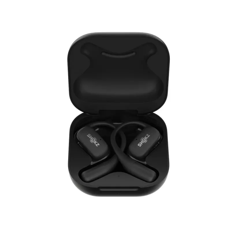SHOKZ OpenFit slúchadlá bezdrôtové ušné háčiky hovory/hudba/šport/každodenné Bluetooth čierna