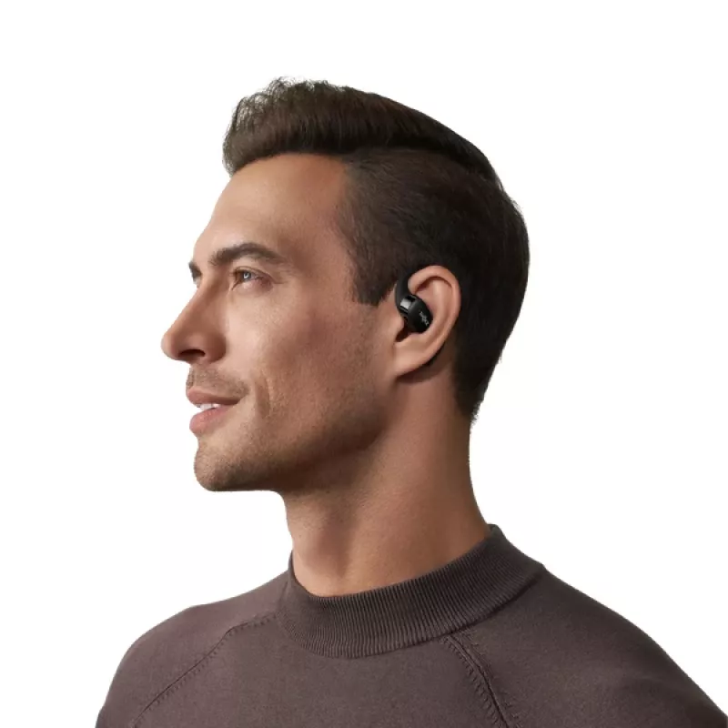 SHOKZ OpenFit slúchadlá bezdrôtové ušné háčiky hovory/hudba/šport/každodenné Bluetooth čierna
