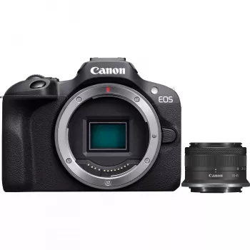 Canon EOS R100 + RF-S 18-45mm F4.5-6.3 IS STM Kit MILC 24,1 MP CMOS 6000 x 4000 pixelov čierny