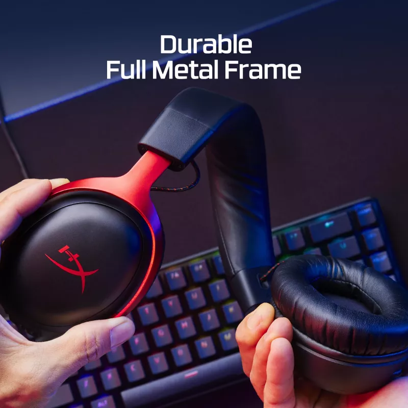 HyperX Cloud III – herný headset (čierny/červený)