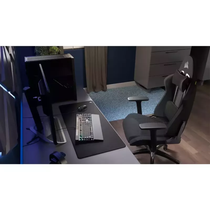 Corsair TC100 RELAXED čalúnené sedadlo čierne operadlo 59,5x81 cm