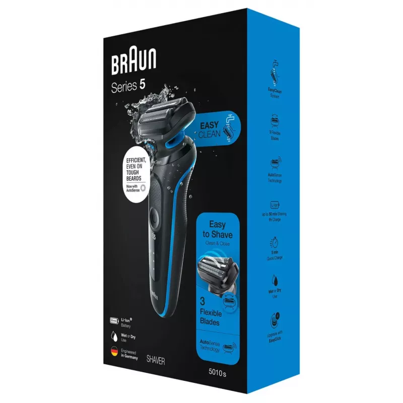 Braun 51-B1000s fóliový holiaci strojček čierna, modrá