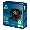 80 mm ventilátor Arctic P8 Max High-Performance PWM, 80 mm priemer, čierny, 67,96 m³/h prietok vzduchu, 0,6 Sone