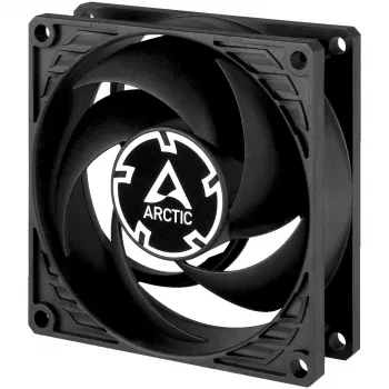 80 mm ventilátor Arctic P8 Max High-Performance PWM, 80 mm priemer, čierny, 67,96 m³/h prietok vzduchu, 0,6 Sone