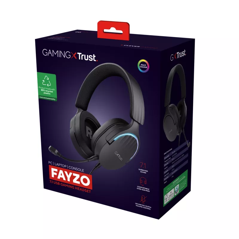 Trust GXT 490 FAYZO Over-Ear 7.1 USB herný headset