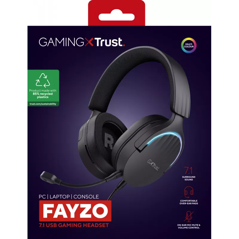 Trust GXT 490 FAYZO Over-Ear 7.1 USB herný headset