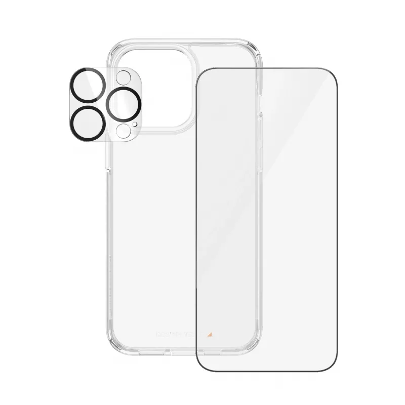 PanzerGlass ® 3-in-1 balenie iPhone 15 Pro Max, Apple, Apple - iPhone 15 Pro Max, suchá aplikácia, nárazuvzdorné, transparentné, 1 kus