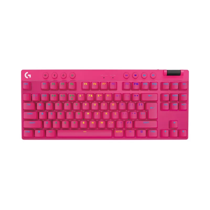 LOGITECH G Pro X TKL Lightspeed herná klávesnica - Bluetooth - ružová US International taktilná