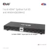 CLUB3D 1-na-8 HDMI™ splitter Full 3D a 4K60Hz (600MHz)