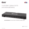 CLUB3D 1-na-8 HDMI™ splitter Full 3D a 4K60Hz (600MHz)