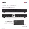 CLUB3D 1-na-8 HDMI™ splitter Full 3D a 4K60Hz (600MHz)