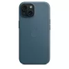 Apple FineWoven puzdro s MagSafe iPhone 15 Pacific Blue