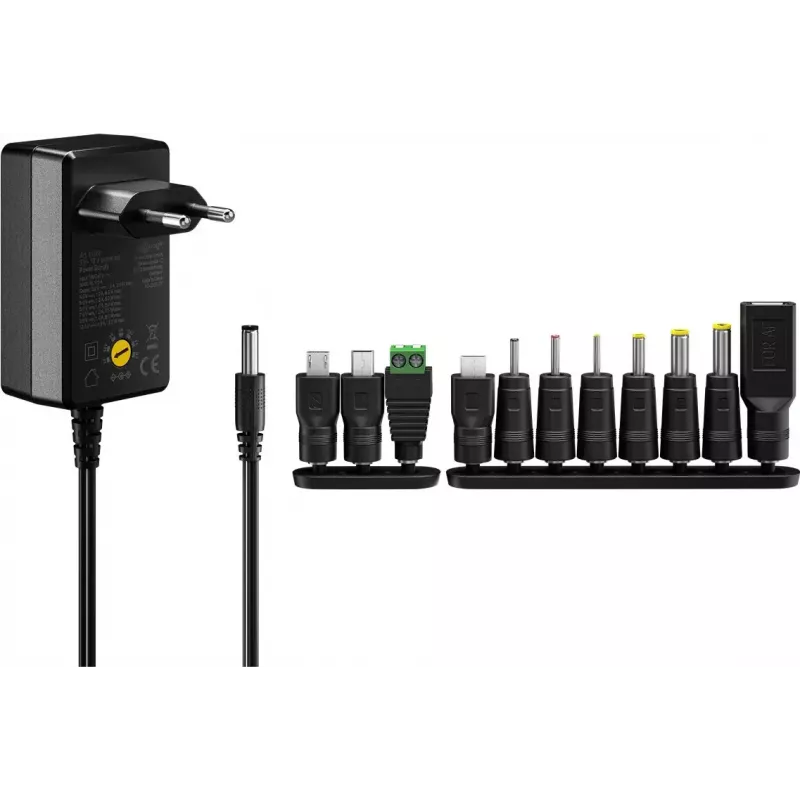 AC adaptér Goobay 64568 univerzálny čierny 12V 2.25A 1.8m