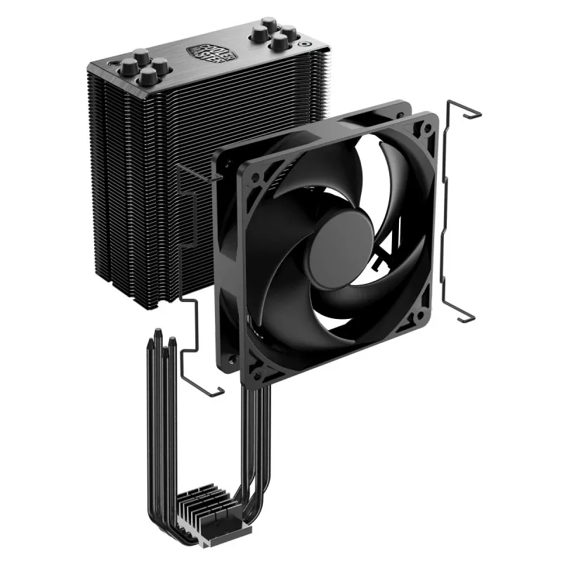 Cooler Master Hyper 212 Black RR-S4KK-25SN-R1 vzduchový chladič procesora, ventilátor 120 mm, 4 tepelné trubice, AM4/AM5/LGA1700, čierny