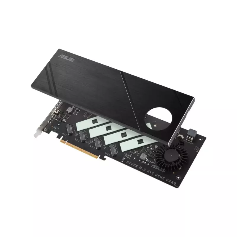 ASUS Hyper M.2 x16 Gen5 Card PCIe 5.0 M.2 adaptér s aktívnym chladením