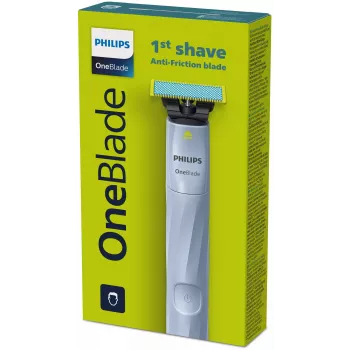 Fóliový holiaci strojček Philips Norelco OneBlade QP1324/20 — bezdrôtový modrý fóliový holiaci strojček, 30 min výdrž, USB nabíjanie, umývateľný, kopíruje kontúry