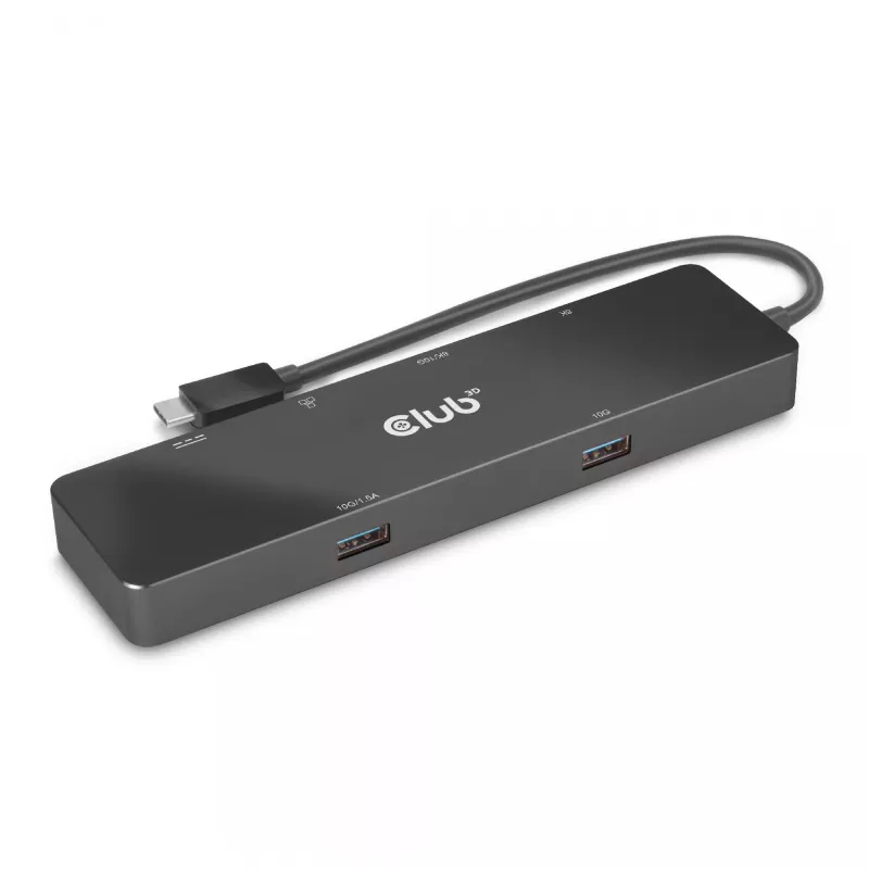 CLUB3D USB3.2 Gen2 Type-C, 6-in-1 prenosný dual-display dock s USB Type-C video 4K60Hz
