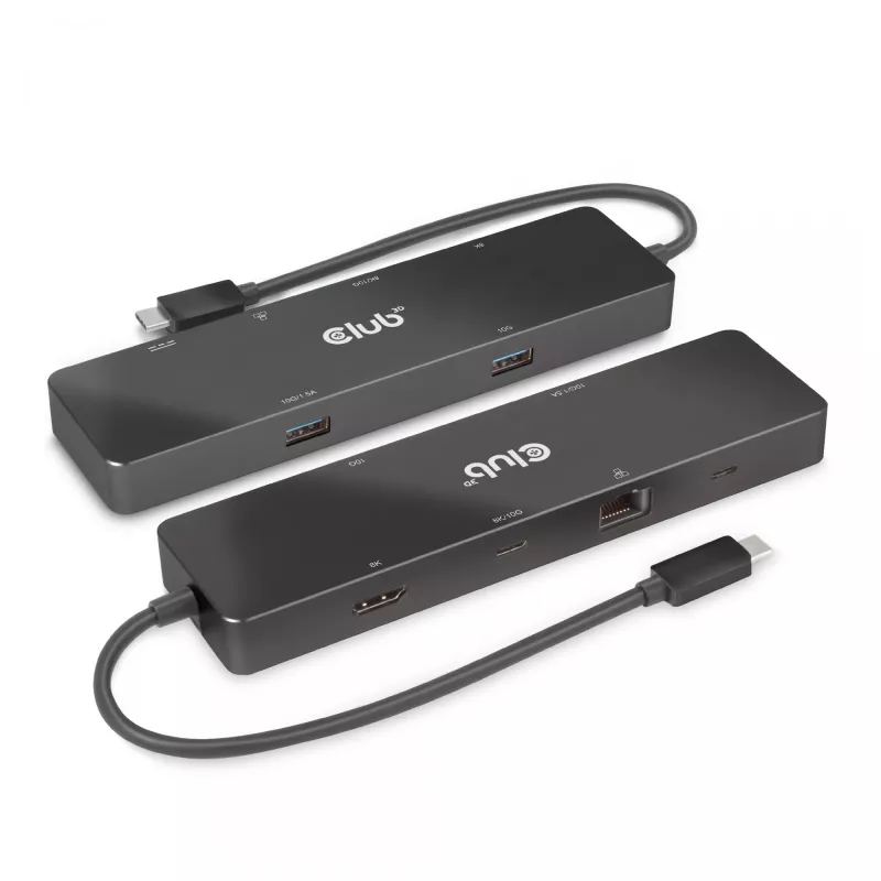CLUB3D USB3.2 Gen2 Type-C, 6-in-1 prenosný dual-display dock s USB Type-C video 4K60Hz