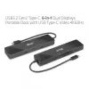 CLUB3D USB3.2 Gen2 Type-C, 6-in-1 prenosný dual-display dock s USB Type-C video 4K60Hz
