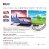 CLUB3D USB3.2 Gen2 Type-C, 6-in-1 prenosný dual-display dock s USB Type-C video 4K60Hz