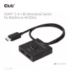 CLUB3D HDMI 2-in-1 obojsmerný switch 8K60Hz 4K120Hz CSV-1384