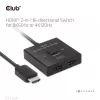 CLUB3D HDMI 2-in-1 obojsmerný switch 8K60Hz 4K120Hz CSV-1384