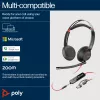 HP Poly Blackwire 5220 stereo USB-C headset + 3,5 mm jack + USB-C/A adaptér