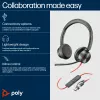 HP Poly Blackwire 8225 stereo Microsoft Teams certifikovaný USB-C headset + USB-C/A adaptér