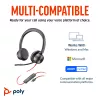 HP Poly Blackwire 8225 stereo Microsoft Teams certifikovaný USB-C headset + USB-C/A adaptér