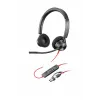 HP Poly Blackwire 3320 stereo Microsoft Teams certifikovaný USB-C headset + USB-C/A adaptér