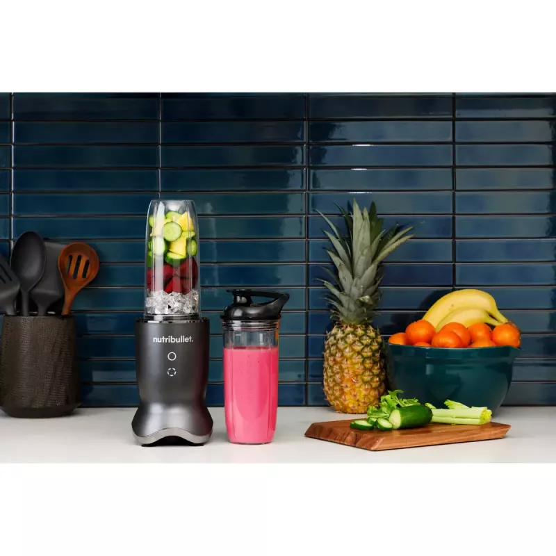 NutriBullet NB1206DGCC 0,9 l stolný mixér 1200 W čierny, transparentný