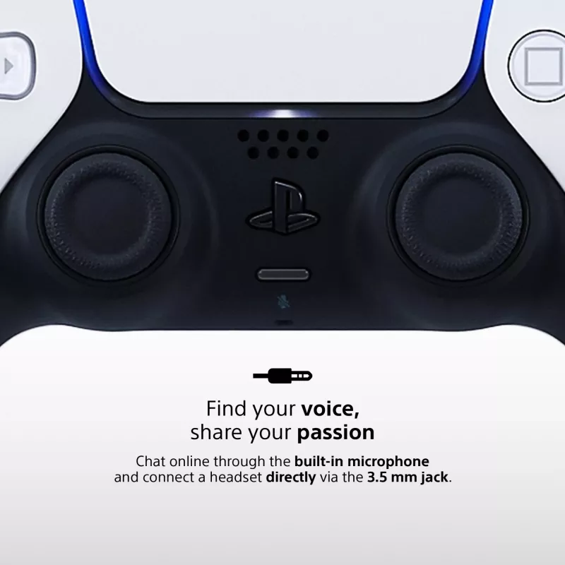 Gamepad Sony DualSense Wireless Controller V2 – PlayStation 5, Bluetooth/USB, USB-C, integrovaná batéria, biela