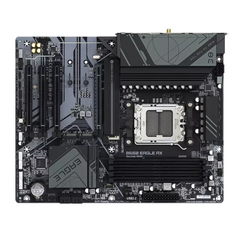 Gigabyte B650 EAGLE AX základná doska, ATX, AMD B650, Socket AM5, DDR5, 4x DIMM, až 256 GB, 3x M.2 (1x PCIe 5.0), Wi-Fi 6E, Bluetooth