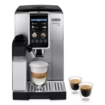 Kombinovaný espressomaschine DeLonghi Dinamica Plus ECAM380.85.SB — 1,8 L nádrž na vodu, 300 g zásobník na zrná, 15 bar