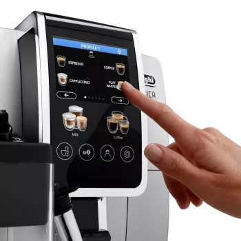 Kombinovaný espressomaschine DeLonghi Dinamica Plus ECAM380.85.SB — 1,8 L nádrž na vodu, 300 g zásobník na zrná, 15 bar