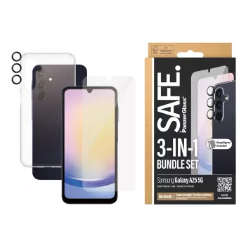 PanzerGlass SAFE. by ® 3-in-1 ochranný balík Samsung Galaxy A25 5G
