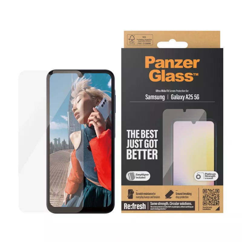 PanzerGlass ® ochranná fólia displeja Samsung Galaxy A25 5G | Ultra-Wide Fit s EasyAligner