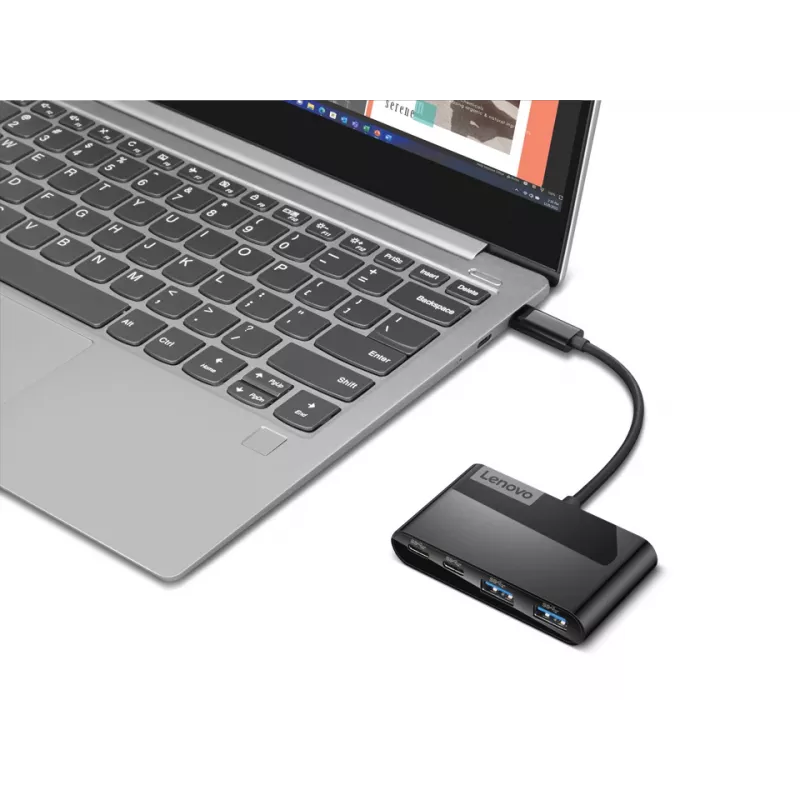 Lenovo Select GX91L84354 USB-C rozbočovač so 4 portmi, USB 3.0, čierny