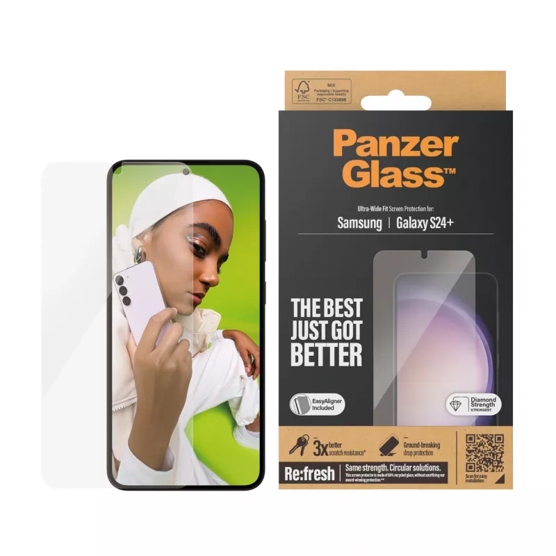 PanzerGlass ® ochranná fólia na displej Samsung Galaxy S24+ | Ultra-Wide Fit s EasyAligner