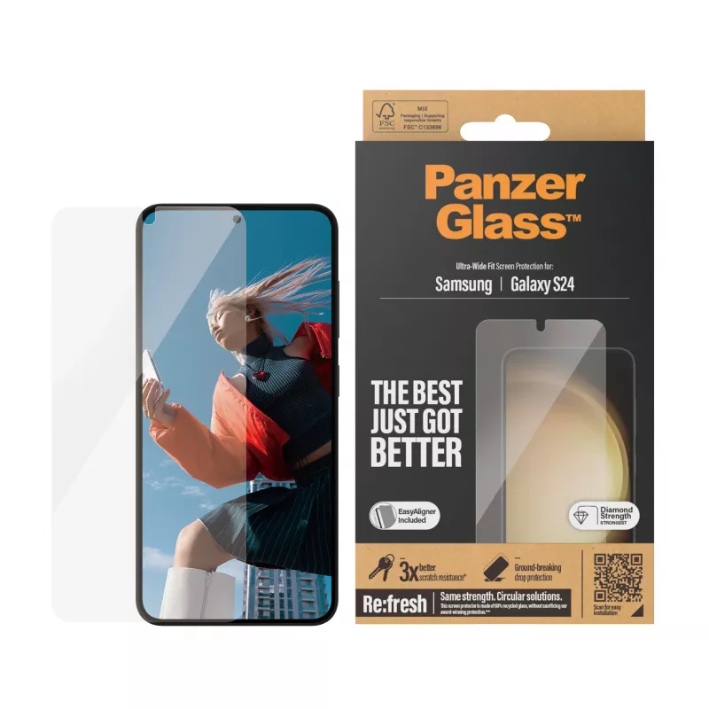 PanzerGlass® ochranná fólia na displej Samsung Galaxy S24 | Ultra-Wide Fit s EasyAligner