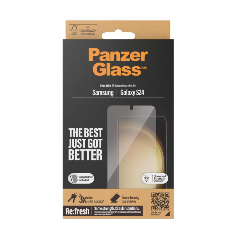 PanzerGlass® ochranná fólia na displej Samsung Galaxy S24 | Ultra-Wide Fit s EasyAligner