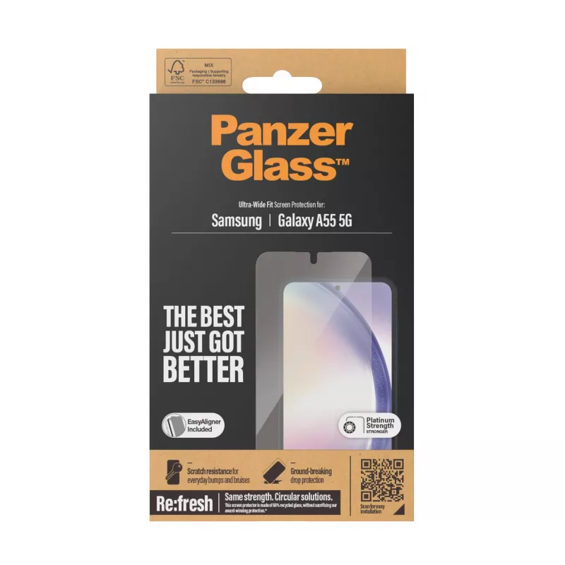 PanzerGlass ® ochranná fólia na displej Samsung Galaxy A55 5G | Ultra-Wide Fit s EasyAligner
