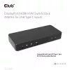 CLUB3D DisplayPort/HDMI KVM switch/dock 4K60Hz pre USB Type-C vstupy