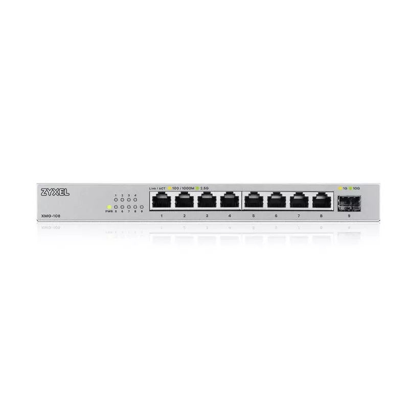 Zyxel XMG-108 Unmanaged 2.5G Ethernet (100/1000/2500) strieborný