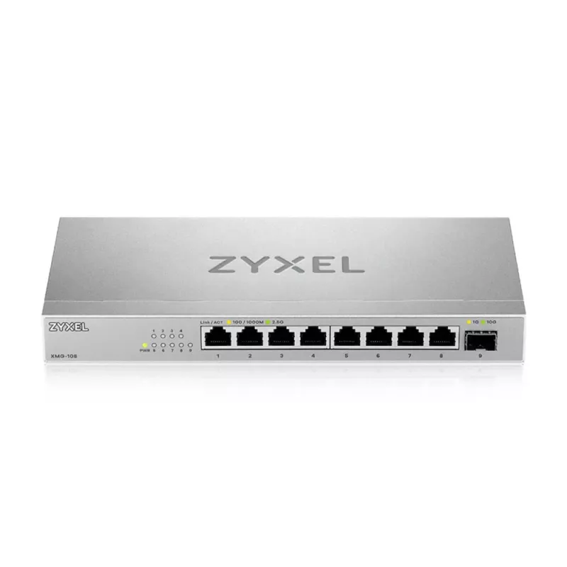 Zyxel XMG-108 Unmanaged 2.5G Ethernet (100/1000/2500) strieborný