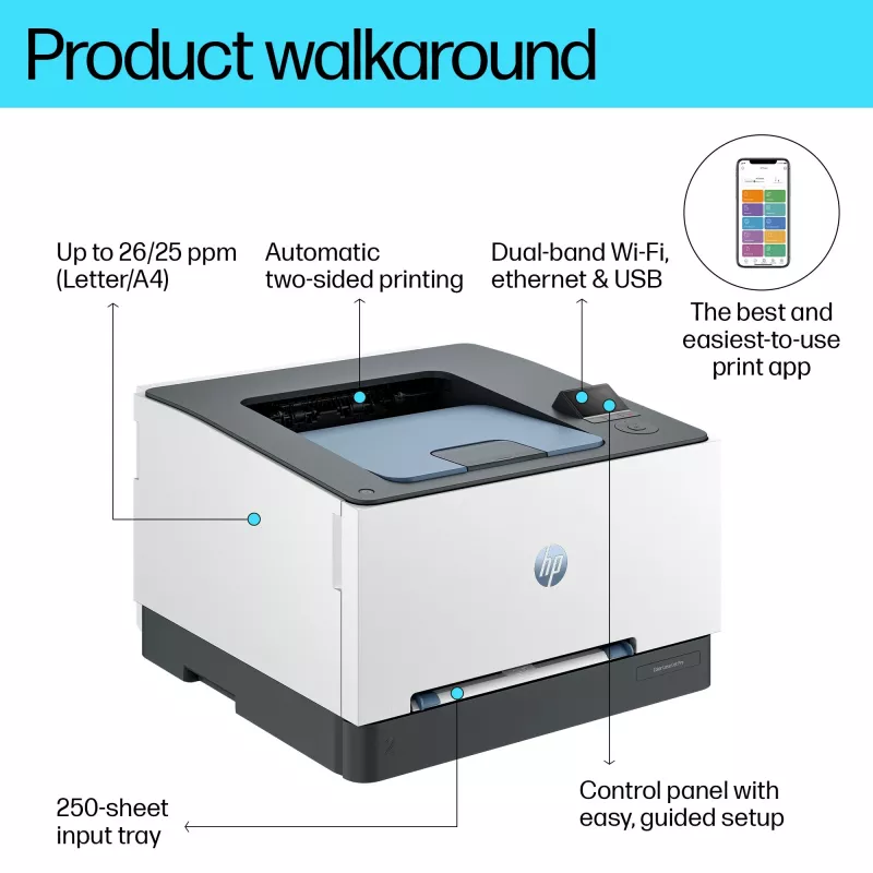 HP Color LaserJet Pro 3202dw, Laser, farba, 600 x 600 DPI, A4, 25 ppm, duplexná tlač