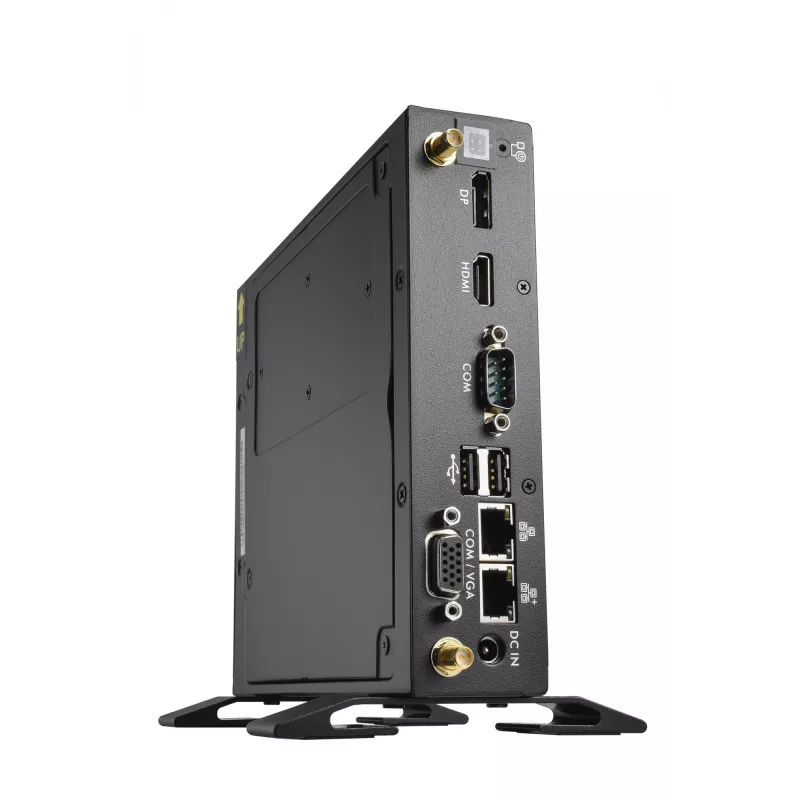 Shuttle XPC slim Barebone DS50U, Intel Celeron 7305, 2x LAN (1x 2,5 Gbit, 1x 1 Gbit), 1x COM, 1x HDMI, 1x DP, 1x VGA, bez ventilátora, 24/7 nepretržitá prevádzka